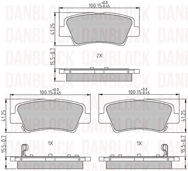 DANBLOCK fékbetétkészlet, tárcsafék - DB 510795 - TothCarparts