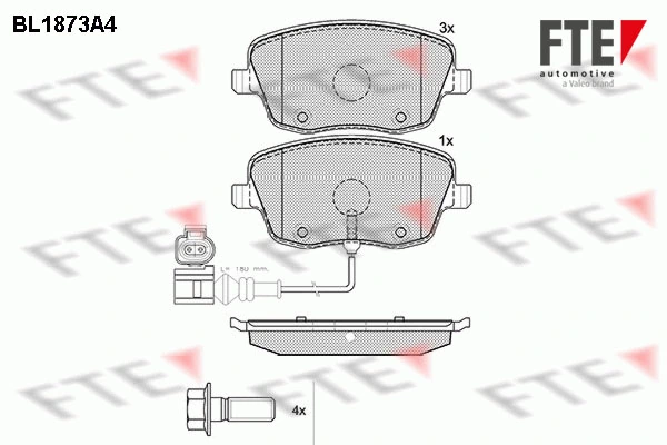 FTE fékbetétkészlet, tárcsafék - 9010455 - TothCarparts