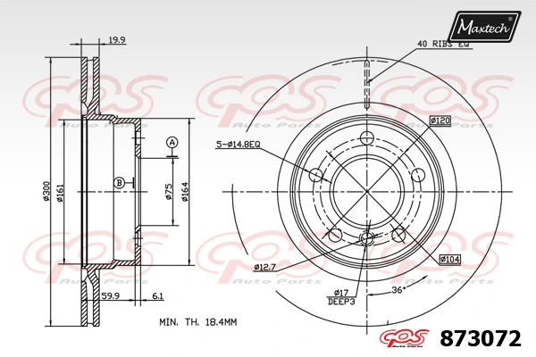 MAXTECH féktárcsa - 873072 - TothCarparts