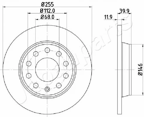 PEMEBLA féktárcsa - JAPDP-0907 - TothCarparts