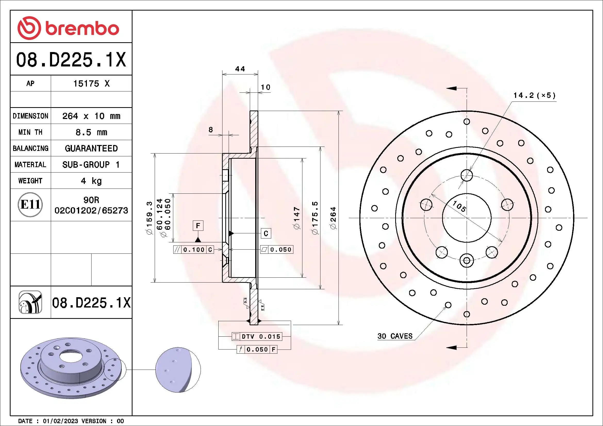 AP féktárcsa - 15175 X - TothCarparts