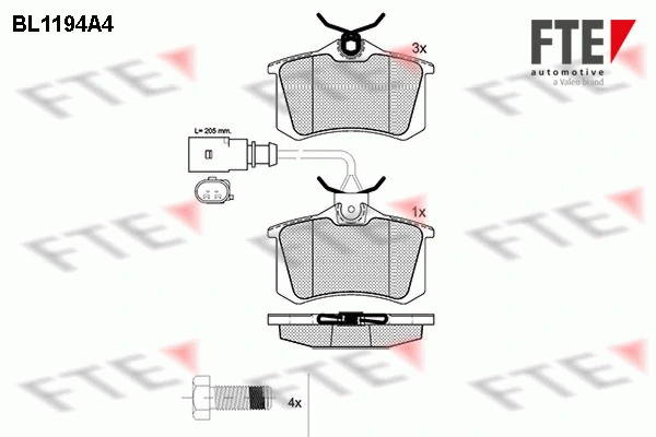FTE fékbetétkészlet, tárcsafék - 9010053 - TothCarparts
