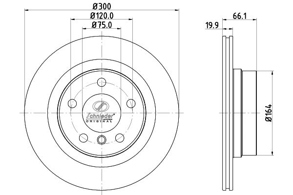 SCHNIEDER AUTOTECH féktárcsa - BMS55.00328 - TothCarparts