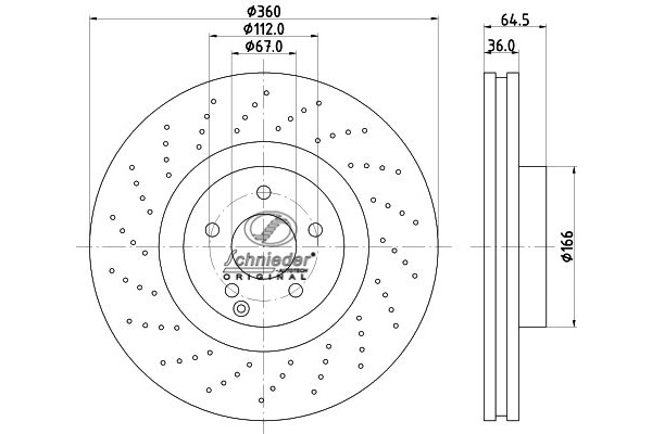 SCHNIEDER AUTOTECH féktárcsa - BZS55.00097 - TothCarparts