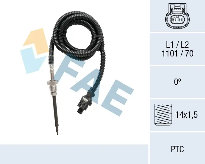 FAE Érzékelő, kipufogógáz-hőmérséklet - 68022 - TothCarparts