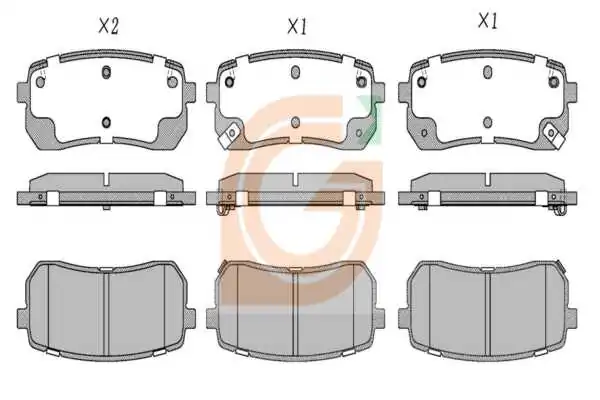 GAMA-SA fékbetétkészlet, tárcsafék - GA20224 - TothCarparts