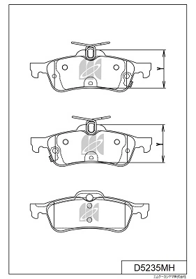 MK Kashiyama fékbetétkészlet, tárcsafék - D5235MH - TothCarparts