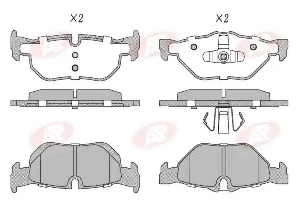 AP-SA fékbetétkészlet, tárcsafék - 5AP1876 - TothCarparts