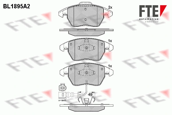 FTE fékbetétkészlet, tárcsafék - 9010483 - TothCarparts