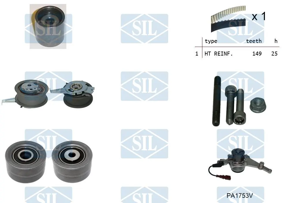 Saleri SIL Vízpumpa + fogasszíj készlet - K1PA1753V - TothCarparts