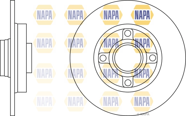 NAPA féktárcsa - NBD5114 - TothCarparts