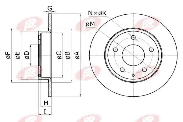 AP-SA féktárcsa - M5042P - TothCarparts