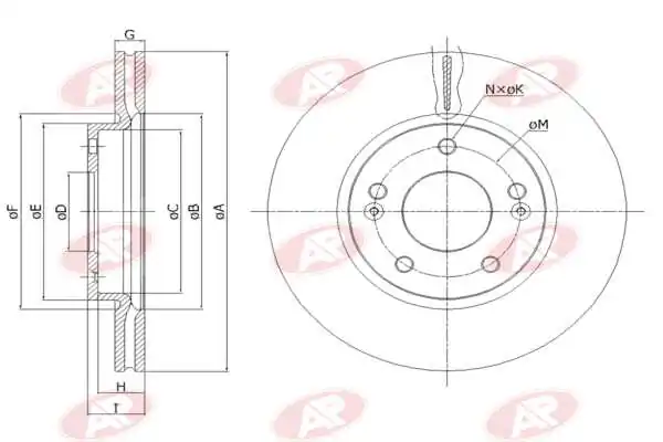 AP-SA féktárcsa - H2039V - TothCarparts