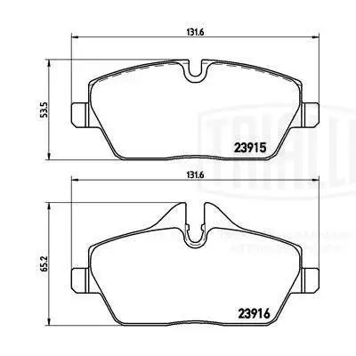 TRIALLI fékbetétkészlet, tárcsafék - PF 4185 - TothCarparts