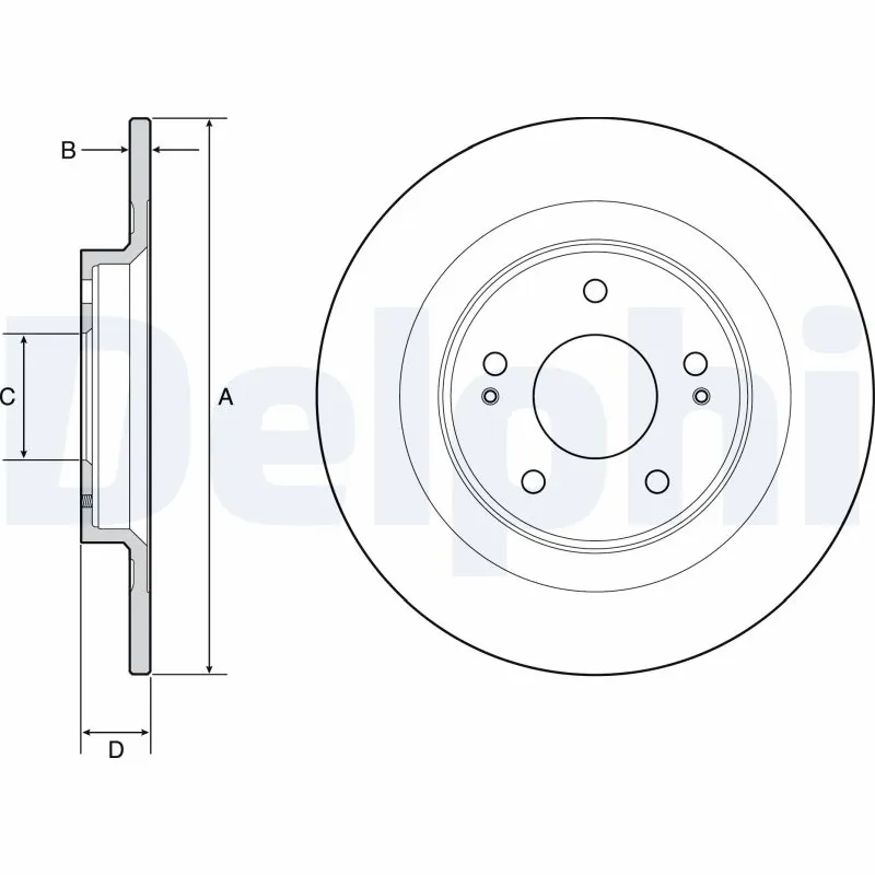 DELPHI féktárcsa - BG4924C-18B1 - TothCarparts