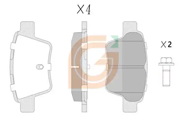 GAMA-SA fékbetétkészlet, tárcsafék - GA20059 - TothCarparts