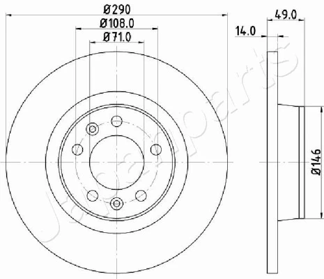 PEMEBLA féktárcsa - JAPDP-0612 - TothCarparts