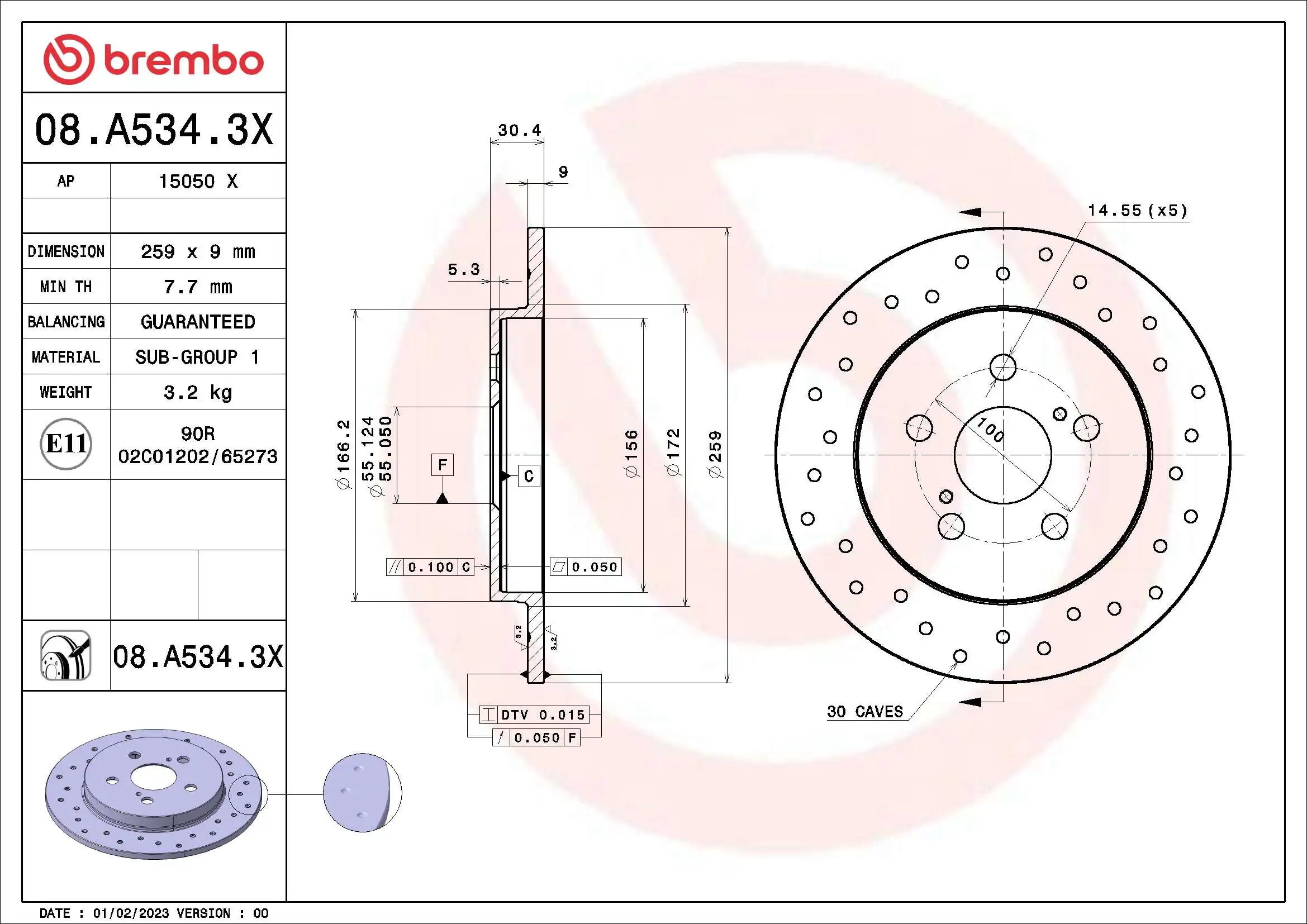 AP féktárcsa - 15050 X - TothCarparts