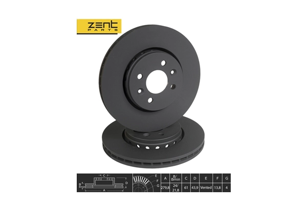 ZentParts féktárcsa - Z06256 - TothCarparts