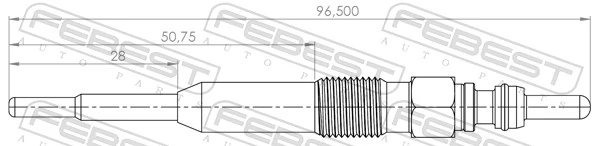FEBEST izzítógyertya - 23642-007 - TothCarparts