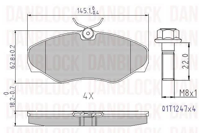 DANBLOCK fékbetétkészlet, tárcsafék - DB 510403 - TothCarparts