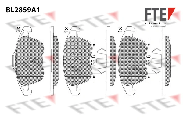 FTE fékbetétkészlet, tárcsafék - 9011099 - TothCarparts
