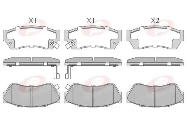 AP-SA fékbetétkészlet, tárcsafék - 5AP343 - TothCarparts