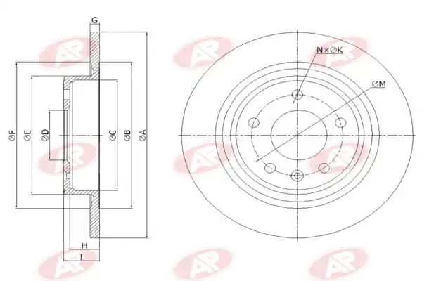 AP-SA féktárcsa - O1039P - TothCarparts