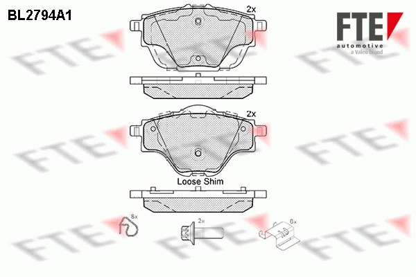 FTE fékbetétkészlet, tárcsafék - 9010987 - TothCarparts