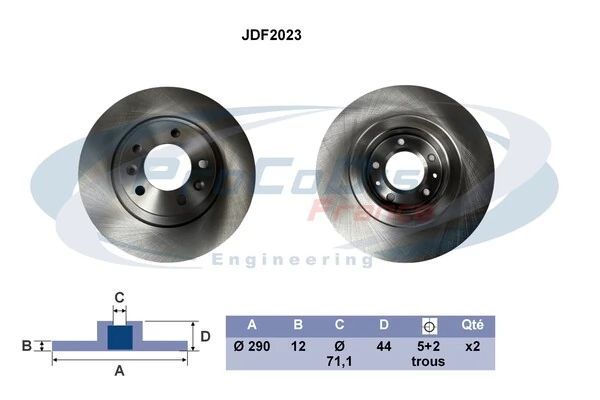 PROCODIS FRANCE féktárcsa - JDF2023 - TothCarparts