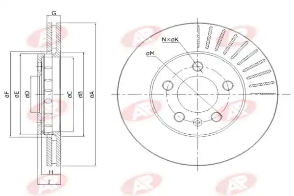 AP-SA féktárcsa - A1461V - TothCarparts
