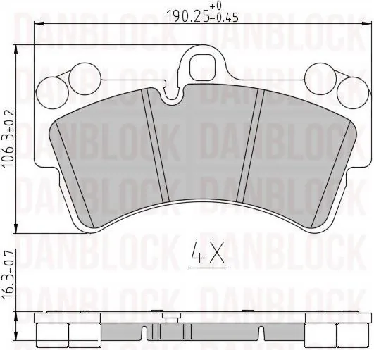 DANBLOCK fékbetétkészlet, tárcsafék - DB 510579 - TothCarparts