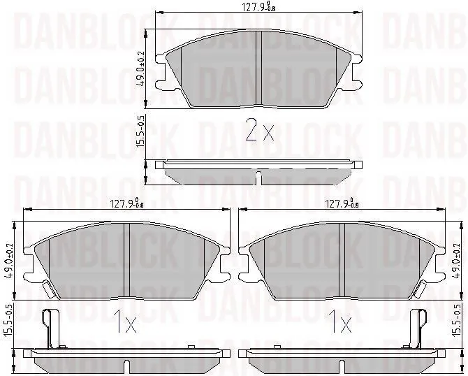 DANBLOCK fékbetétkészlet, tárcsafék - DB 510320 - TothCarparts