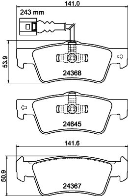 DON fékbetétkészlet, tárcsafék - PCP2081 - TothCarparts