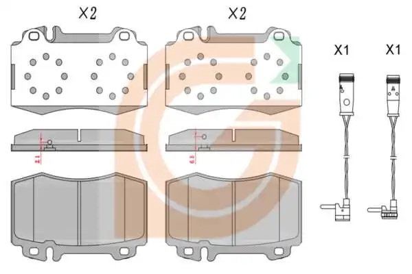 GAMA-SA fékbetétkészlet, tárcsafék - GA10203 - TothCarparts