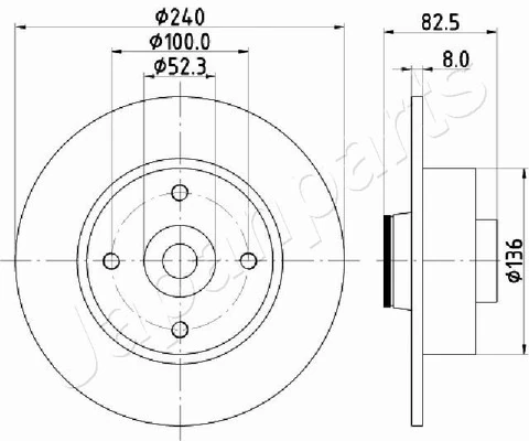 PEMEBLA féktárcsa - JAPDP-0712 - TothCarparts