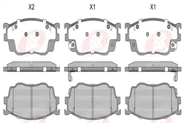 AP-SA fékbetétkészlet, tárcsafék - 5AP1046 - TothCarparts