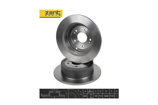ZentParts féktárcsa - Z06163 - TothCarparts
