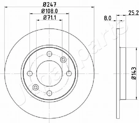 PEMEBLA féktárcsa - JAPDP-0615 - TothCarparts