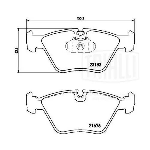 TRIALLI fékbetétkészlet, tárcsafék - PF 4184 - TothCarparts