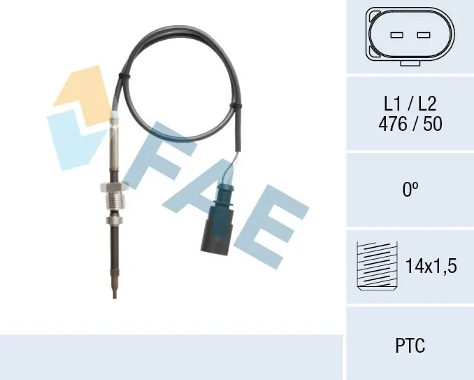 FAE Érzékelő, kipufogógáz-hőmérséklet - 68134 - TothCarparts