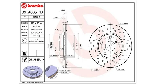 MAGNETI MARELLI féktárcsa - 360406132002 - TothCarparts