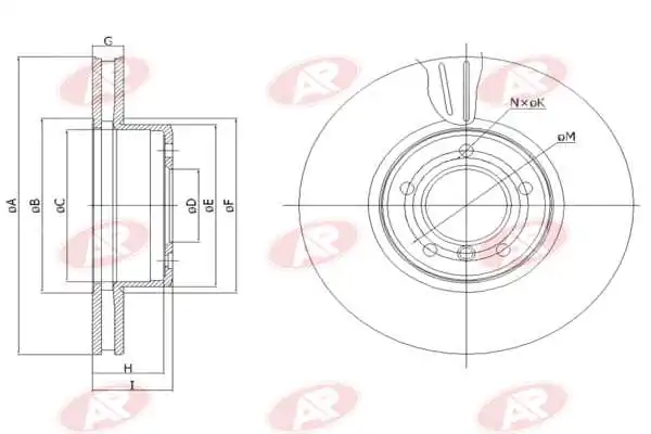 AP-SA féktárcsa - B2037V - TothCarparts