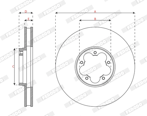 FERODO féktárcsa - DDF3095C - TothCarparts