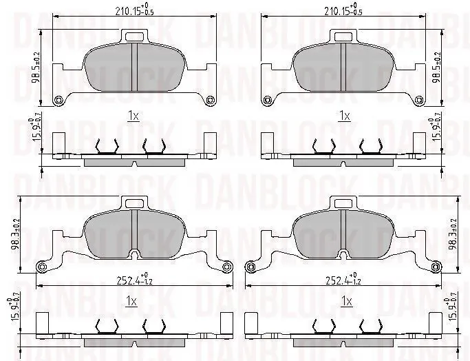 DANBLOCK fékbetétkészlet, tárcsafék - DB 511328 - TothCarparts