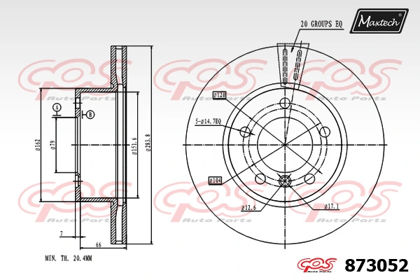 MAXTECH féktárcsa - 873052 - TothCarparts