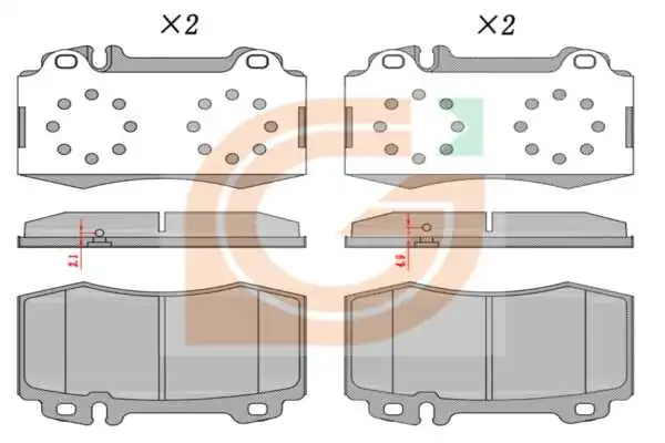 GAMA-SA fékbetétkészlet, tárcsafék - GA10183 - TothCarparts