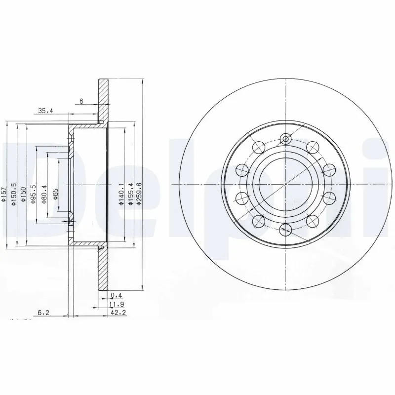 DELPHI féktárcsa - BG3890C-18B1 - TothCarparts