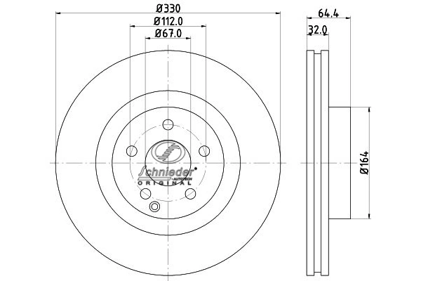 SCHNIEDER AUTOTECH féktárcsa - BZS55.00380 - TothCarparts