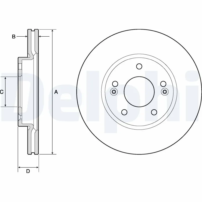 DELPHI féktárcsa - BG4745C-18B1 - TothCarparts